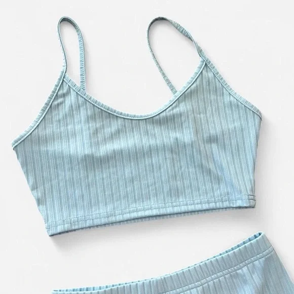 Light Blue Ribbed Set - Picture 4 of 4